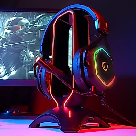 Rm-H66   Guard   RGB   2xUsb   Port   Kulaklık   Stand-Siyah